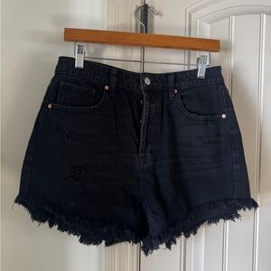 Wild Fable Black Frayed Hem Jean Shorts